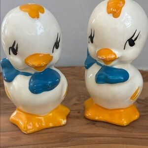 Antique Baby Duck Salt/Pepper Shakers